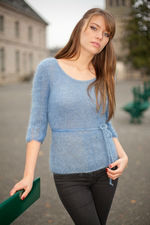Pull femme col rond mohair Jade